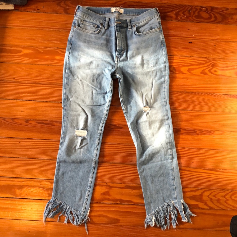 Free People Great Heights Frayed Jeans